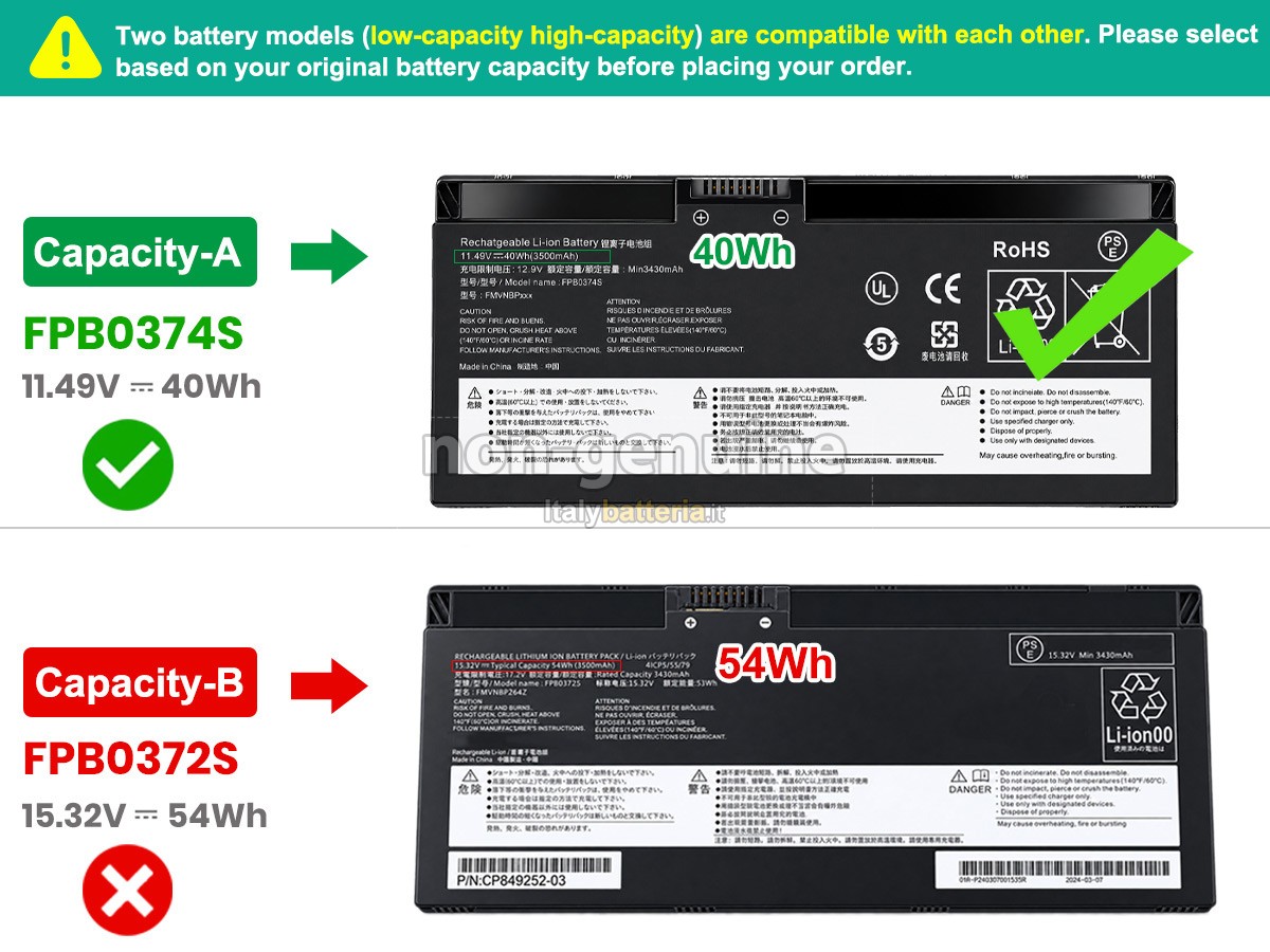 Batteria Fujitsu FMVNBPXXX
