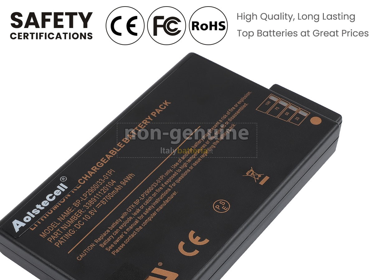 Batteria per portatile Getac 338911120104