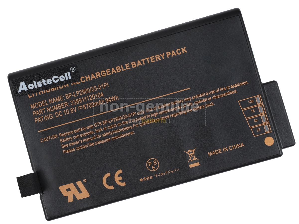 Batteria per portatile Getac 338911120104