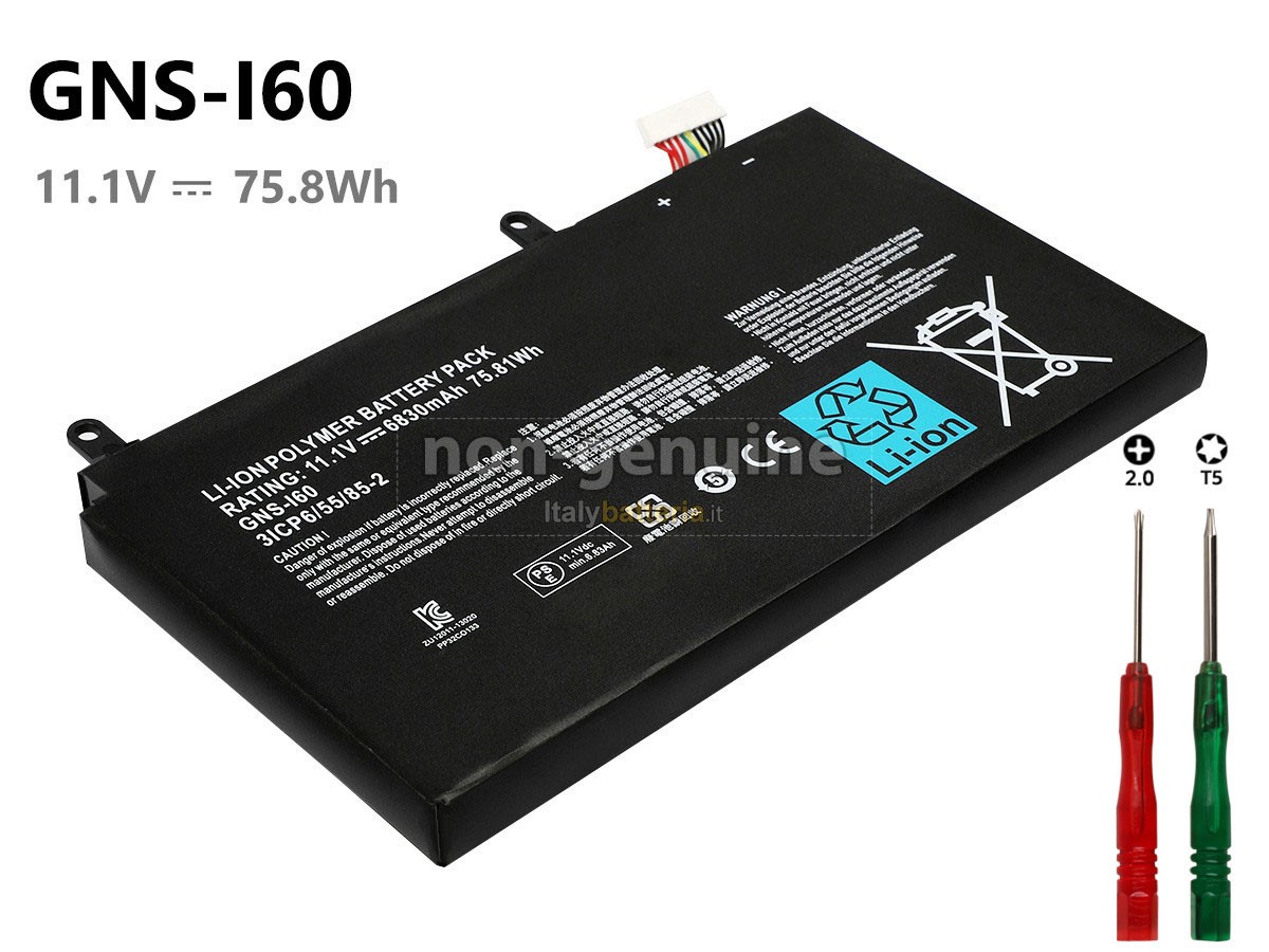 Batteria per portatile Gigabyte P35X V6-PC4K4D