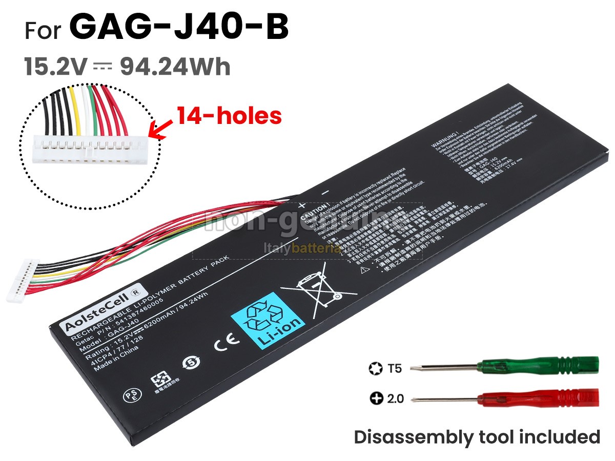 Batteria per portatile Gigabyte AERO 15-Y9