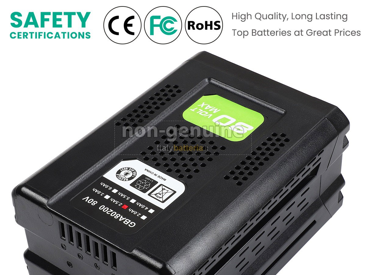 Batteria per Greenworks GBA80200