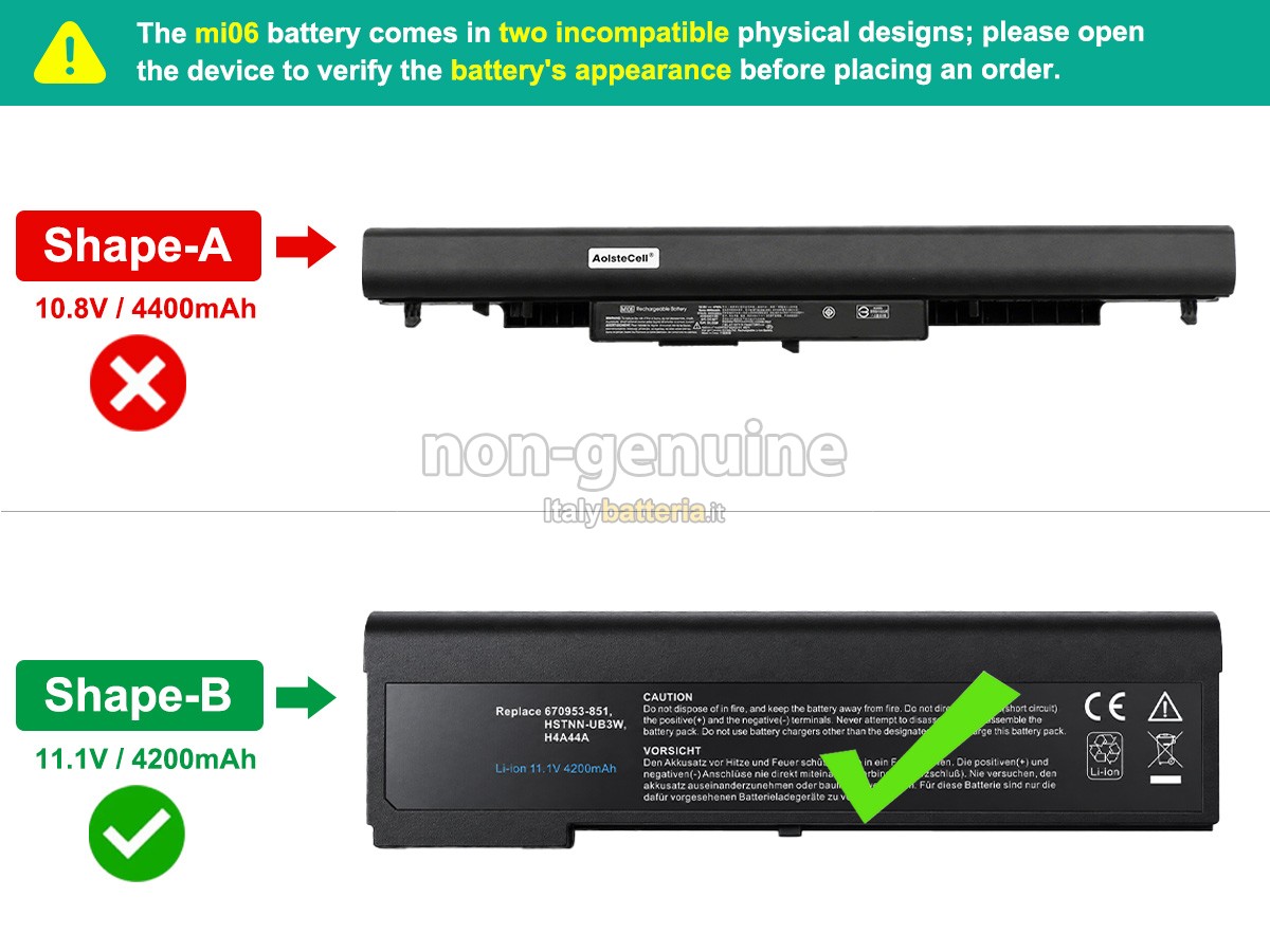 Batteria HP MI06
