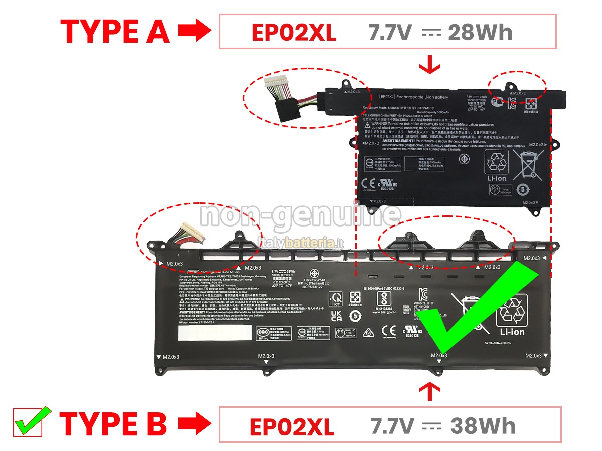 Batteria per HP HSTNN-DB9I
