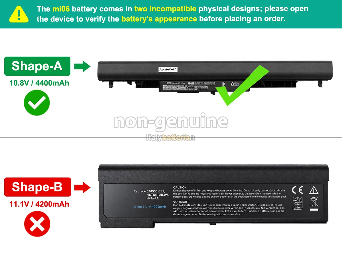 Batteria HP MI06
