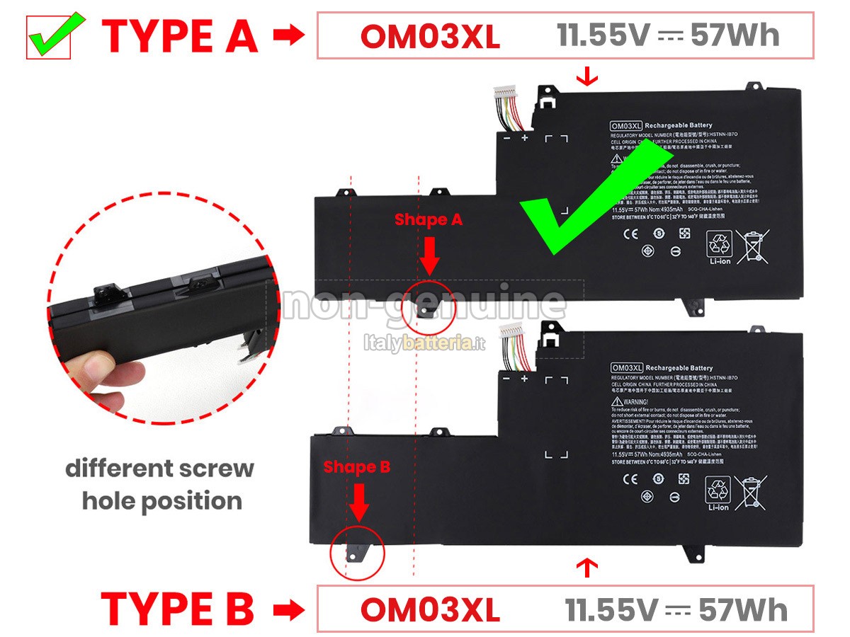 Batteria per HP HSTNN-I04C