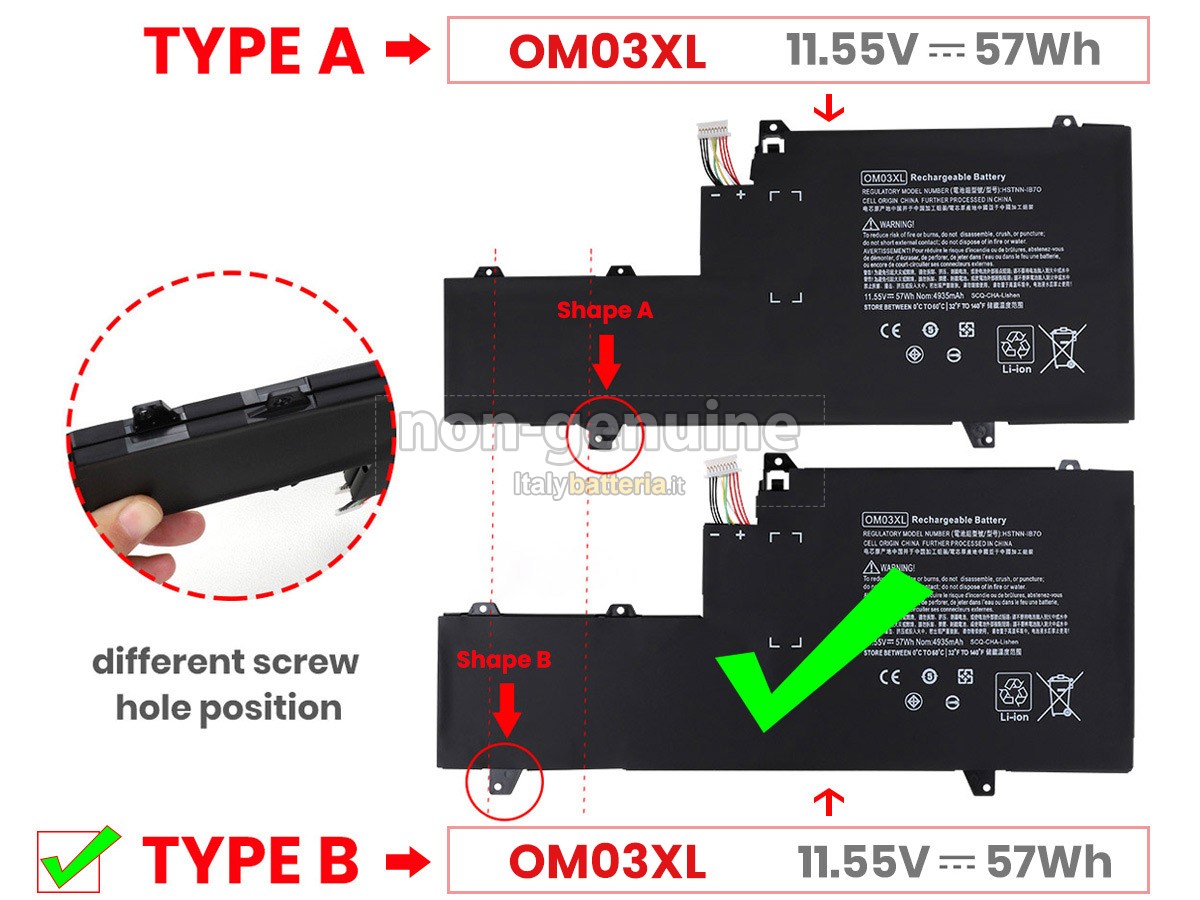 Batteria per HP HSTNN-I04C