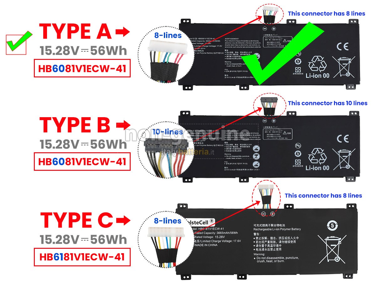 Batteria per Huawei MAGICBOOK PRO 16.1