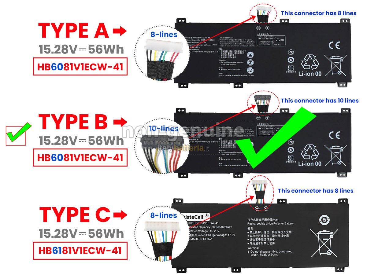 Batteria per Huawei MAGICBOOK PRO 16.1