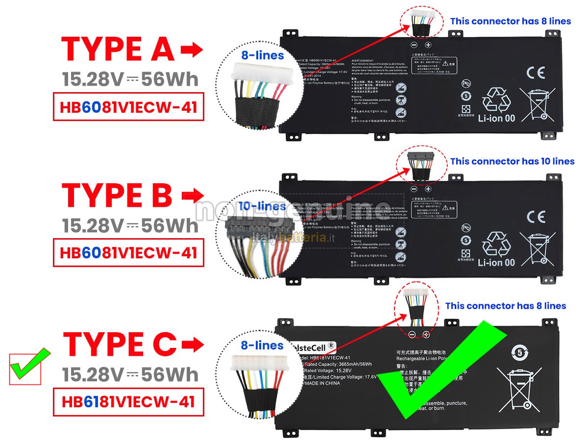 Batteria per Huawei MAGICBOOK PRO 16.1