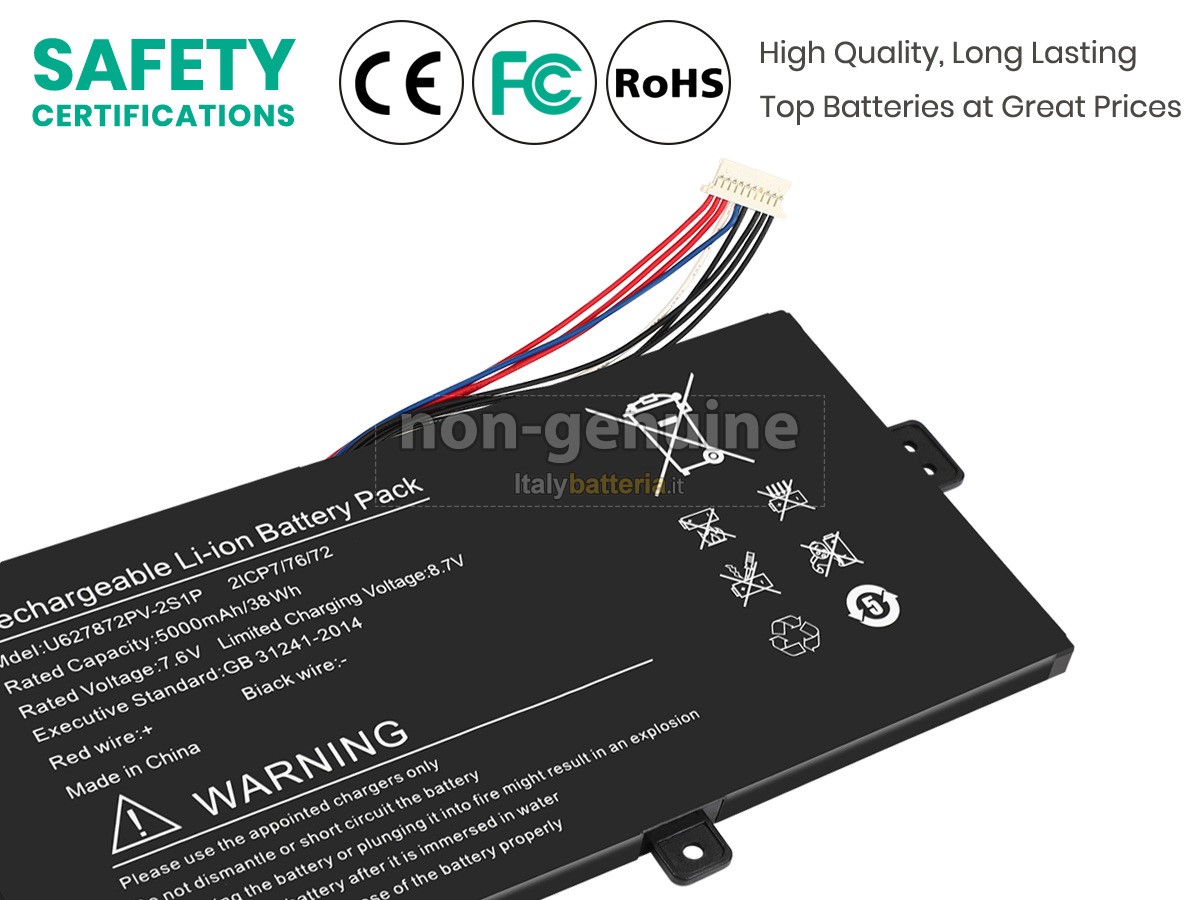 Batteria per INSYS U627872PV-2S1P