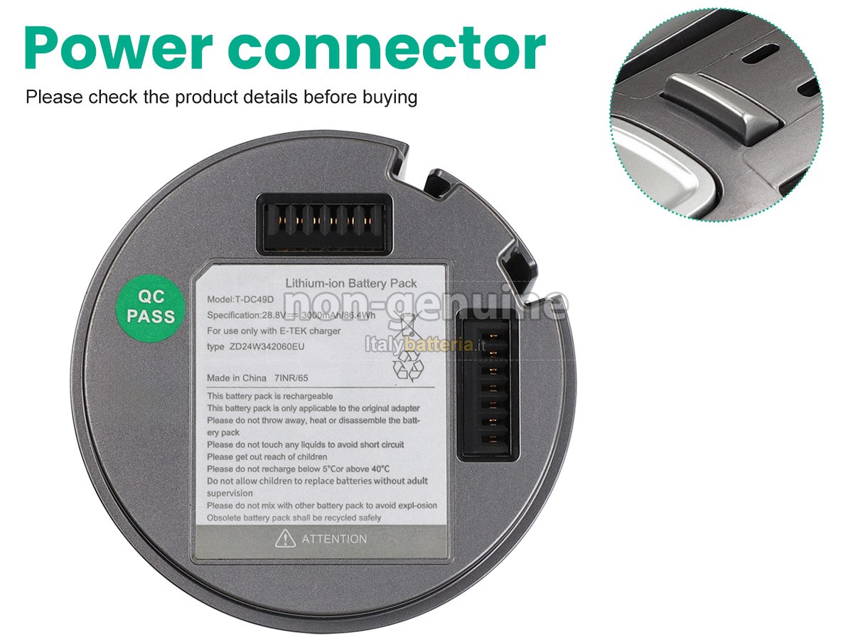 Batteria per JIMMY T-DC49D