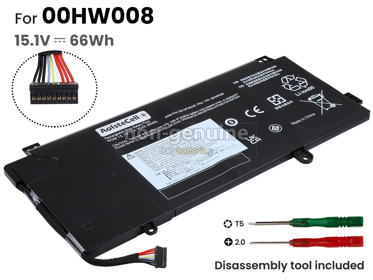 Batteria per portatile Lenovo 00HW008