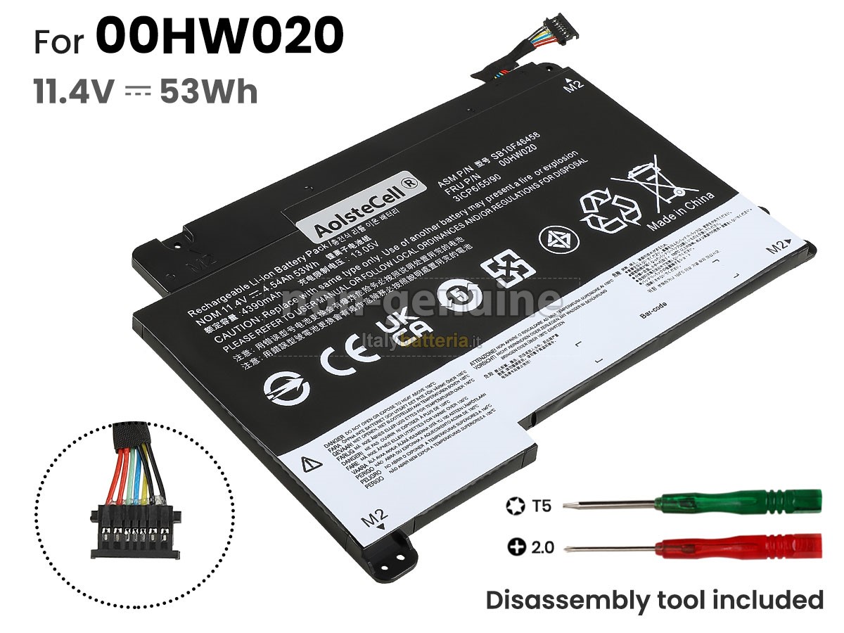 Batteria per portatile Lenovo ThinkPad YOGA 460-20EL
