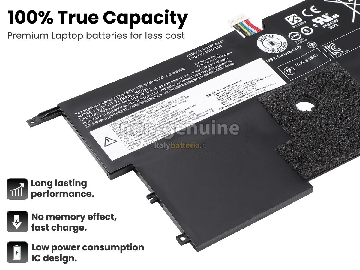 Batteria per portatile Lenovo ThinkPad X1 CARBON GEN 3