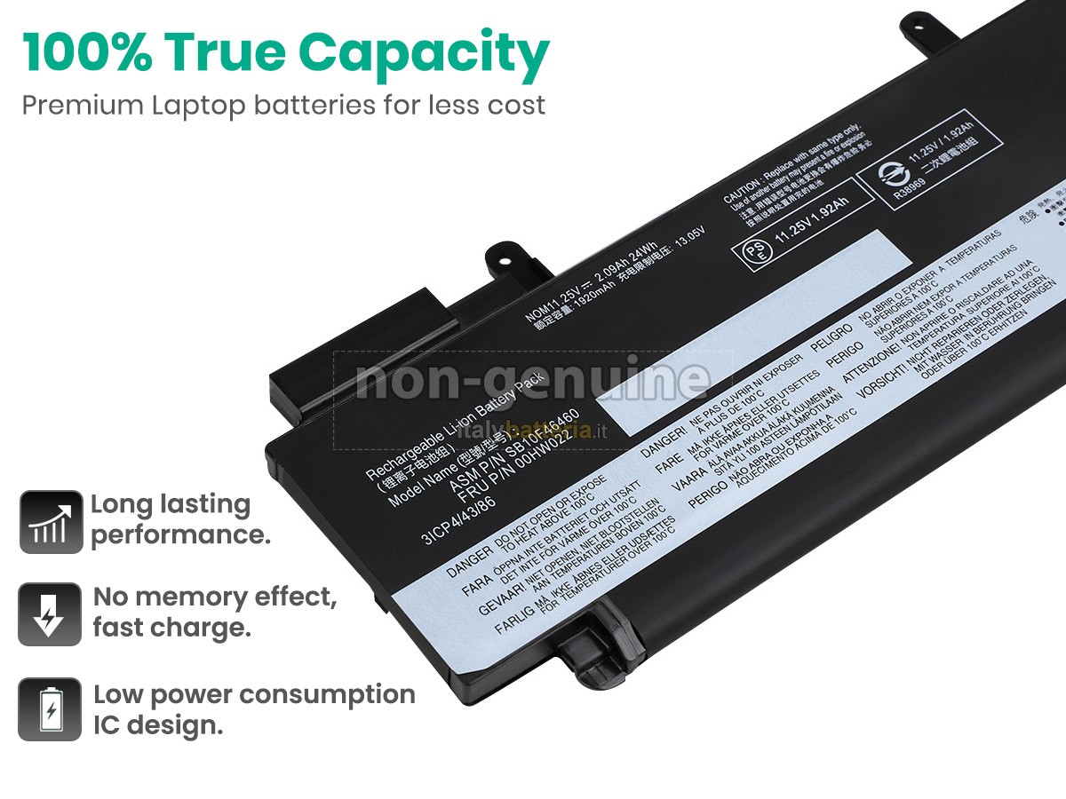 Batteria per Lenovo SB10F46460