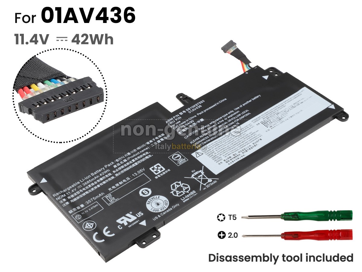 Batteria per portatile Lenovo Chromebook 13-20GL