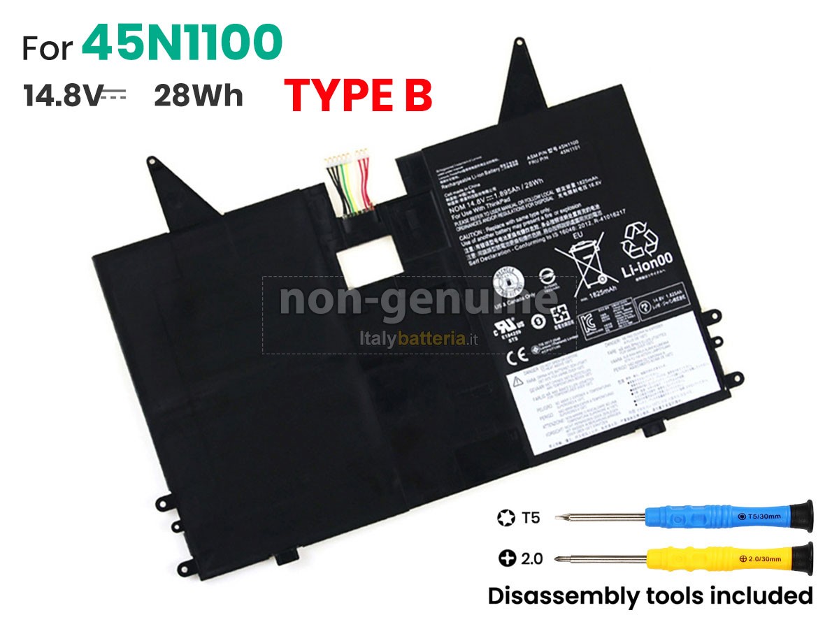 Batteria per Lenovo ThinkPad HELIX 3701-34U