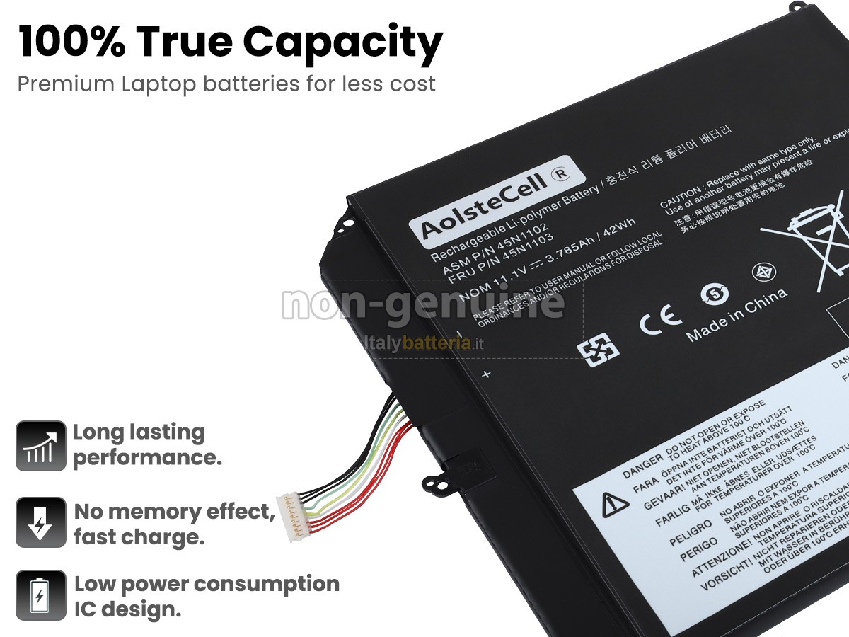 Batteria per Lenovo ThinkPad HELIX 3701-34U