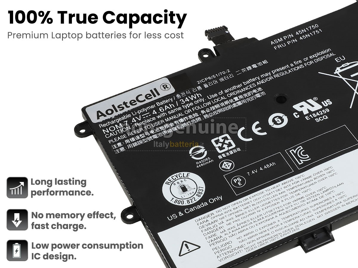 Batteria per portatile Lenovo ThinkPad YOGA 11E(20D9-9000EAU)