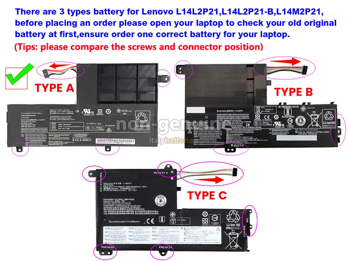 Batteria per portatile Lenovo U41-70
