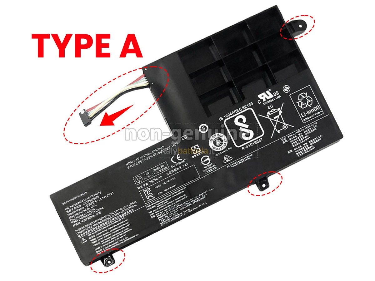 Batteria per Lenovo YOGA 500-14IBD 80N4