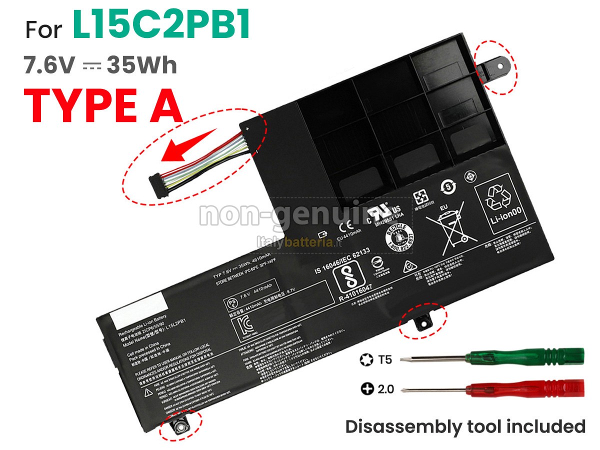 Batteria per Lenovo L15C2PB1
