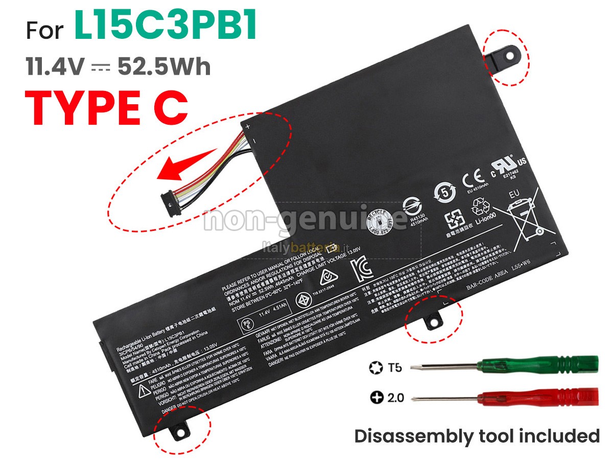 Batteria per Lenovo L15C2PB1