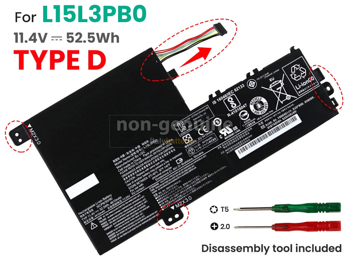 Batteria per Lenovo L15C2PB1