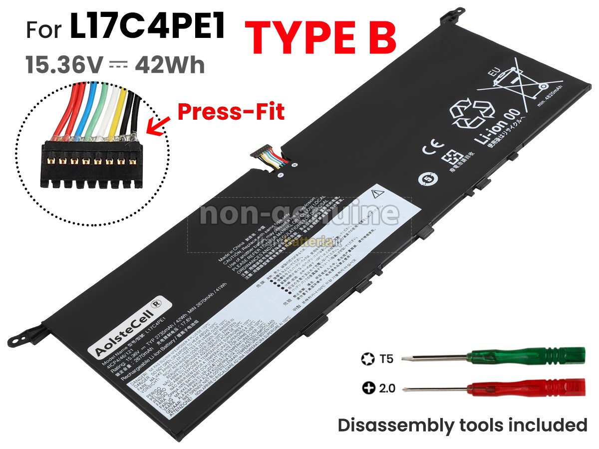 Batteria per Lenovo L17C4PE1