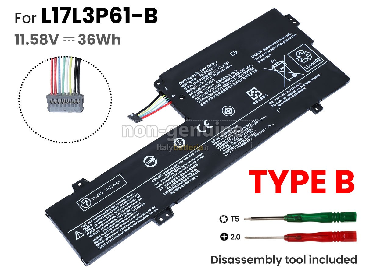 Batteria per Lenovo YOGA 720-12IKB-81B5003US