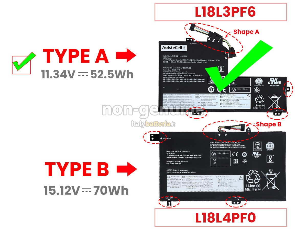 Batteria per Lenovo 81SW0038SA