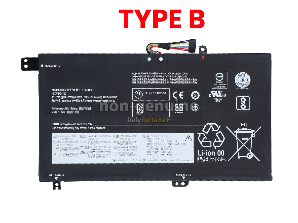 Batteria per Lenovo L18L3PF4(3ICP6/55/90)