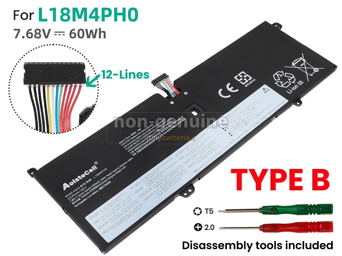 Batteria per Lenovo YOGA C940-14IIL-81Q9004VIV