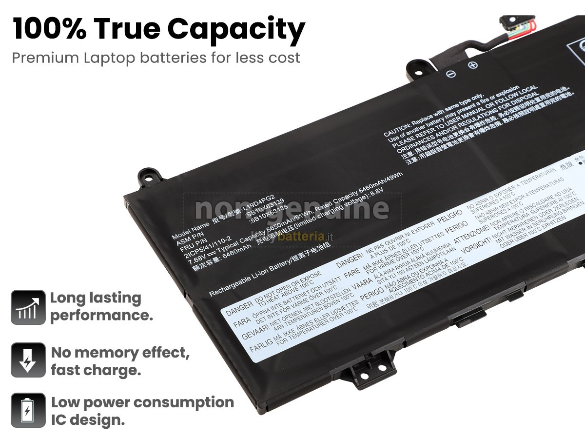 Batteria per portatile Lenovo ThinkPad C13 YOGA GEN 1 Chromebook-20UX000ESE