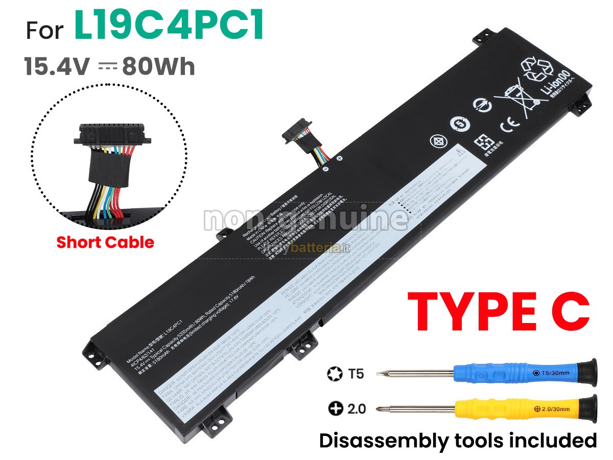 Batteria per Lenovo LEGION 5P 15ARH05H-82GU0002RK