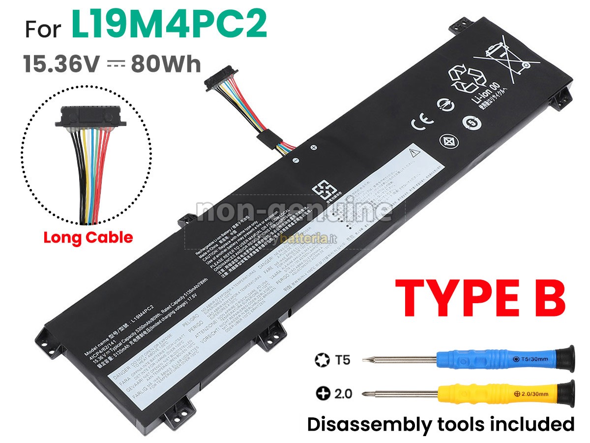 Batteria per Lenovo LEGION 5P 15ARH05H-82GU0002RK