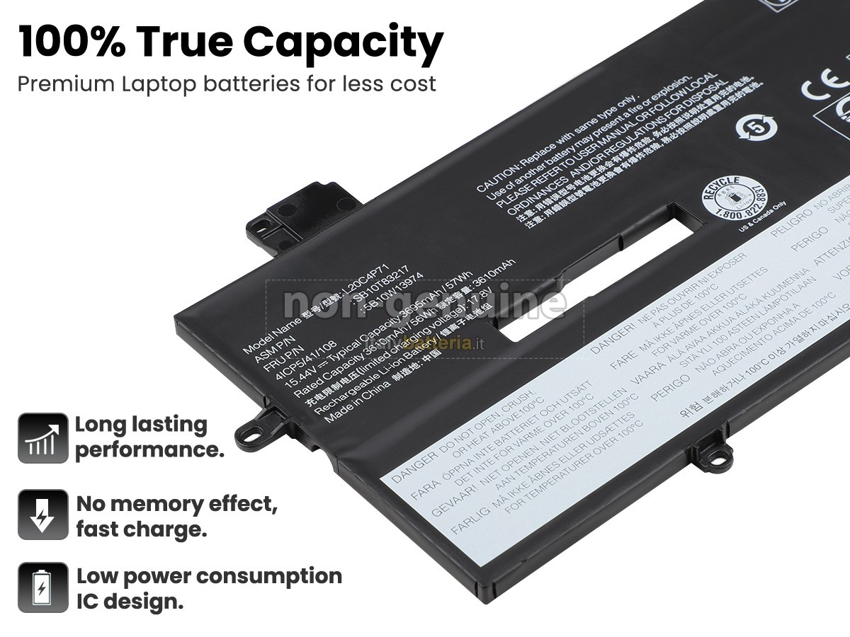 Batteria per portatile Lenovo ThinkPad X1 CARBON GEN 11-21HM006WFR