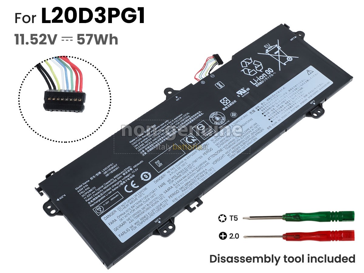 Batteria per portatile Lenovo 14E Chromebook GEN 2-82M1000PEL
