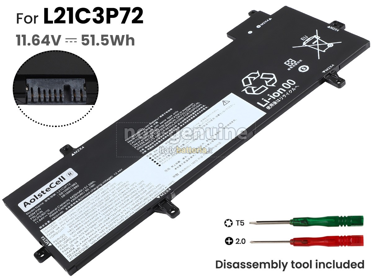 Batteria per portatile Lenovo ThinkPad Z13 GEN 2-21JW0000BR