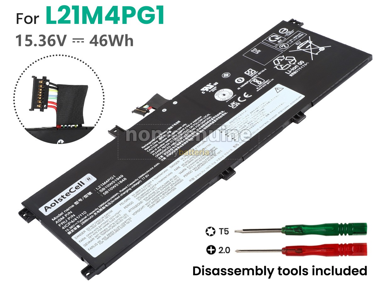 Batteria per Lenovo ThinkPad L13 YOGA GEN 3 21BB001XGE