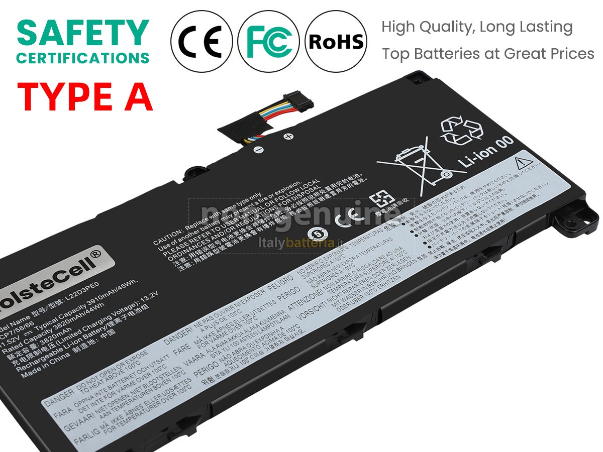 Batteria per Lenovo THINKBOOK 16 G6 IRL-21KH007SHV