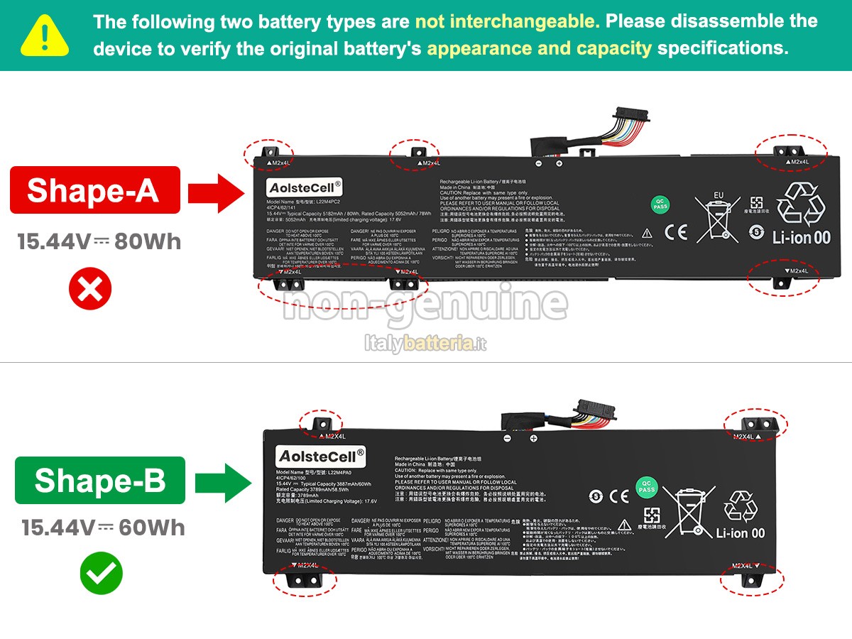 Batteria per Lenovo LOQ 16IRH8-82XW007NTX