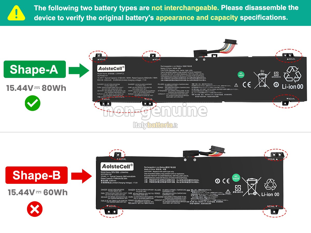 Batteria per Lenovo LOQ 16IRH8-82XW007NTX