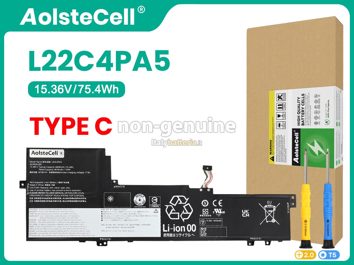 Batteria per Lenovo IdeaPad SLIM 5 16ABR8-82XG001KUK