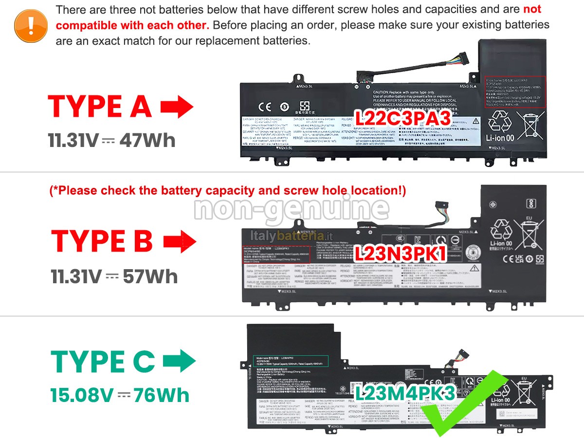 Batteria per Lenovo IdeaPad SLIM 5 16IMH9-83DC000FMZ