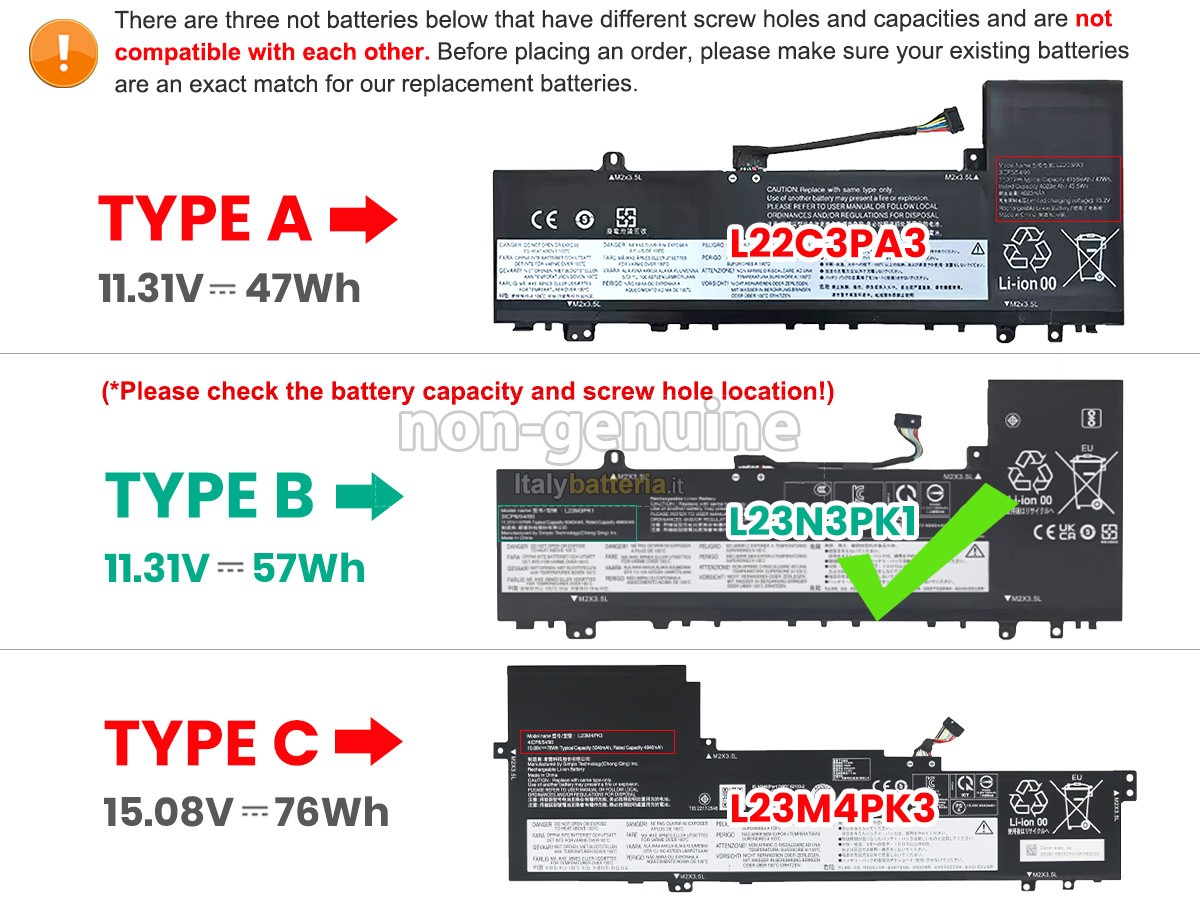 Batteria per Lenovo IdeaPad SLIM 5 16IMH9-83DC000FMZ