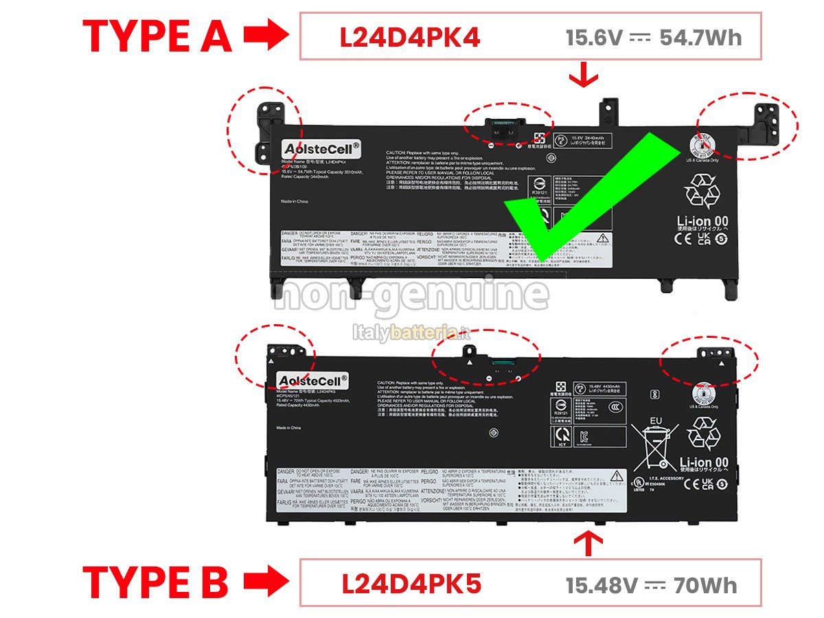 Batteria per Lenovo IdeaPad SLIM 5 15ARP10-83J3003AGE