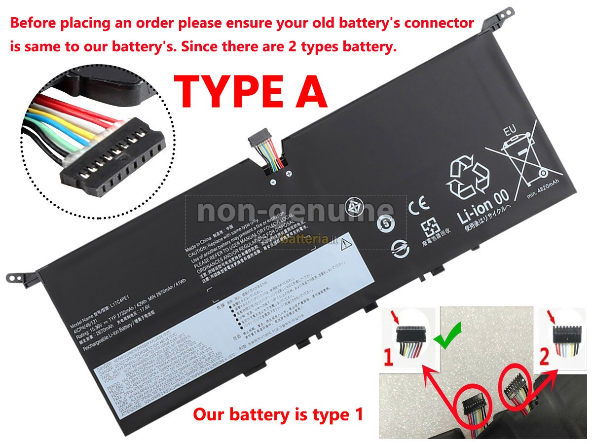 Batteria per Lenovo L17C4PE1