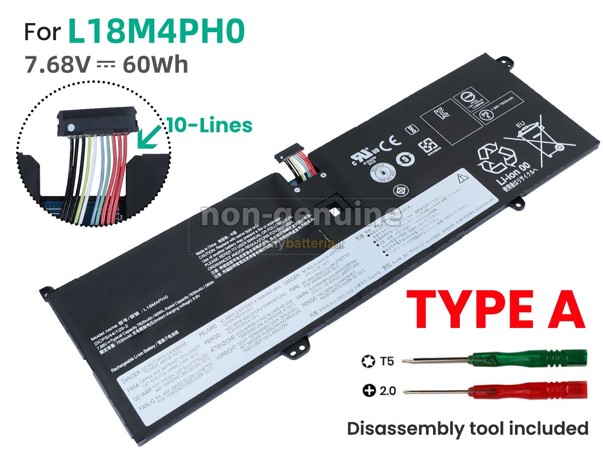 Batteria per Lenovo YOGA C940-14IIL-81Q9004VIV
